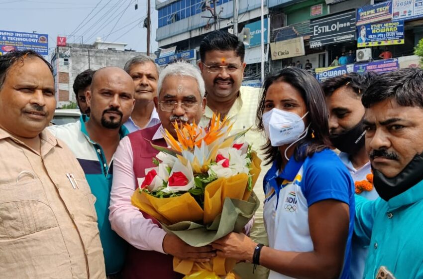  बीजेपी प्रदेश अध्यक्ष मदन कौशिक द्वारा स्वागत