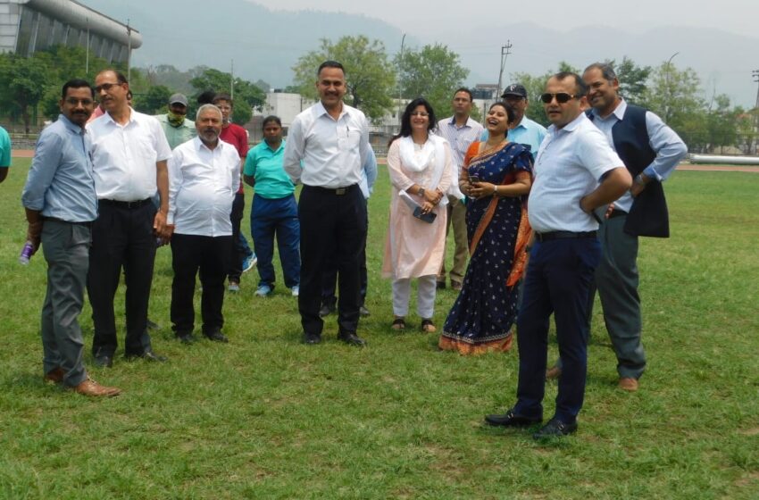  महाराणा प्रताप स्पोर्ट्स कॉलेज में भारतीय राजदूत ताजिकिस्तान मा० मुख्यमंत्री एवं विशेष प्रमुख सचिव खेल अभिनव कुमार से भेंट कि।