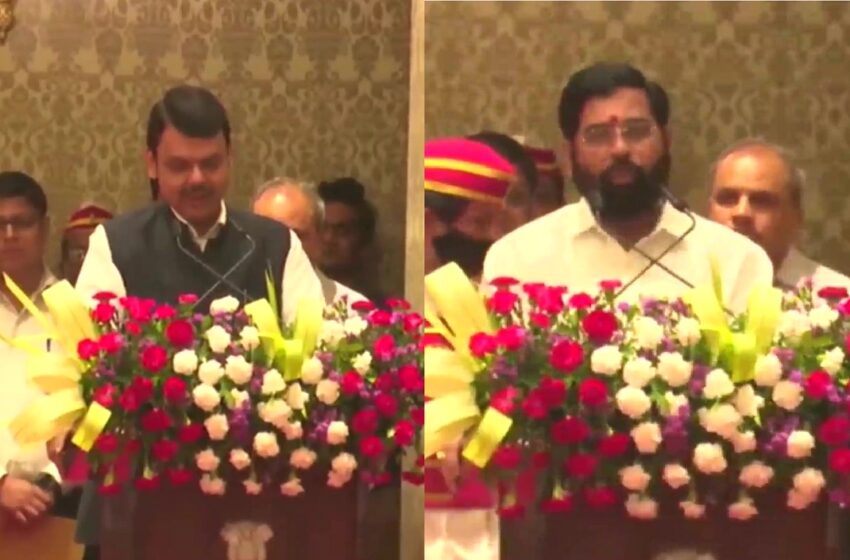  बाल ठाकरे और आनंद दिघे को स्मरण करते हुए एकनाथ शिंदे ने ली CM पद की शपथ, फडणवीस बने डिप्टी सीएम