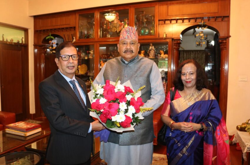  नेपाल के राजदूत और वरिष्ठ अर्थशास्त्री डा.शंकर प्रसाद शर्मा ने  कैबिनेट मंत्री सतपाल महाराज से शिष्टाचार भेंट कि।