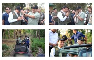  मुख्यमंत्री पुष्कर सिंह धामी, केंद्रीय पर्यावरण, वन और जलवायु परिवर्तन मंत्री भूपेंद्र यादव एवं वन मंत्री सुबोध उनियाल ने मोतीचूर रेंज में राजाजी नेशनल पार्क का भ्रमण किया।