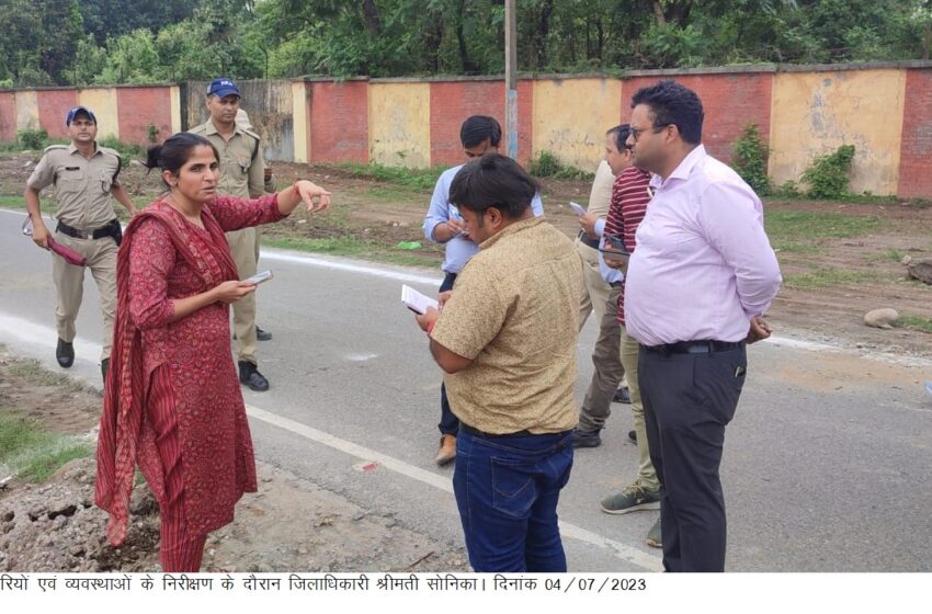  जिलाधिकारी श्रीमती सोनिका ने कांवड मेले की तैयारियों को लेकर वीरभद्र ऋषिकेश का स्थलीय निरीक्षण किया।
