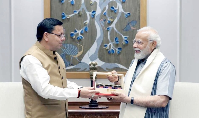  मुख्यमंत्री पुष्कर सिंह धामी ने नई दिल्ली में प्रधानमंत्री नरेन्द्र मोदी से शिष्टाचार भेंट कि।