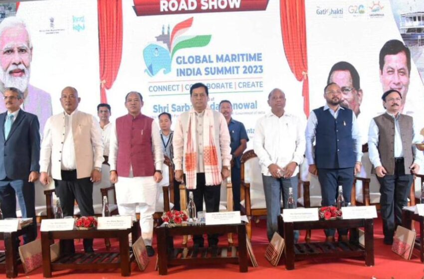  केंद्रीय बंदरगाह, जहाजरानी और जलमार्ग एवं आयुष मंत्री, सर्बानंद सोणोवाल ने ग्लोबल मैरीटाइम इंडिया समिट, 2023 पर रोड शो  में औपचारिक उद्घाटन किया।