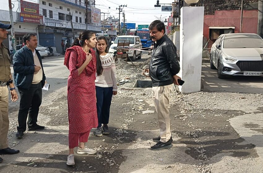  जिलाधिकारी श्रीमती सोनिका ने शहर में संचालित स्मार्ट सिटी के कार्यों एवं इन्वेस्टर समिति के दृष्टिगत कराये जा रहे सौन्दर्याीकरण कार्यों का स्थलीय निरीक्षण किया।