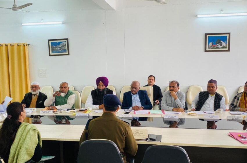  उत्तराखण्ड अल्पसंख्यक आयोग के डॉ० आर०के०जैन की अध्यक्षता में बैठक कर 31 प्रकरणों पर सुनवाई की गई।