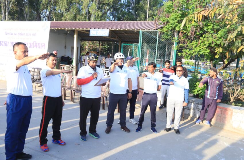  खेल विभाग, उत्तराखण्ड ने मतदाताओं को मतदान के लिए जागरूक किये जाने के उद्देश्य से साइकिल रैली का आयोजन किया।