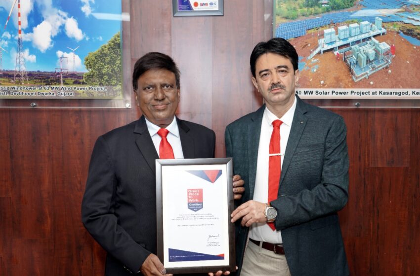  टीएचडीसी इंडिया लिमिटेड के अध्यक्ष एवं प्रबंध निदेशक श्री आर. के. विश्नोई ने बताया कि  प्रतिष्ठित प्रमाण पत्र ‘ग्रेट प्लेस टू वर्क’ टीएचडीसी इंडिया लिमिटेड को दिया गया।