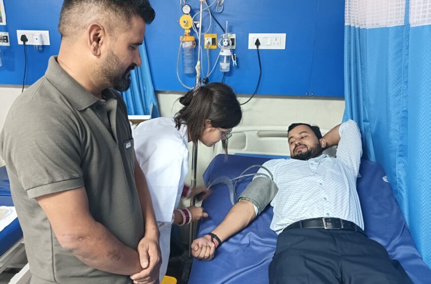  पैनेसिया सुपर स्पेशलिटी हॉस्पिटल एवं देवभूमि ब्लड बैंक ने सयुंक्त रूप से लगाया रक्त दान शिविर।