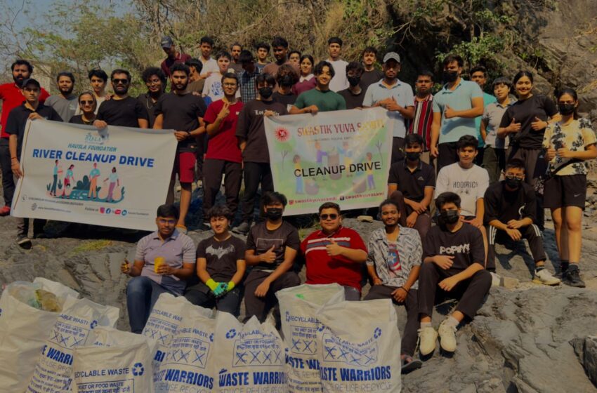  स्वास्तिक युवा समिति ने सोअन गोआन नदी थानो में अपने 40 स्वयंसेवकों के साथ सफाई अभियान चलाया।