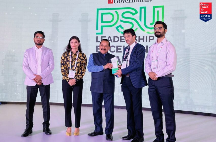  टीएचडीसीआईएल ने डिजिटल ट्रांसफोर्मेशन एक्सीलेंस के लिए पीएसयू लीडरशिप अवार्ड जीता।