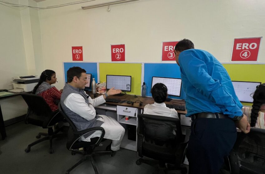  पशुपालन मंत्री जी श्री सौरभ बहुगुणा ने मोबाइल वैटनरी यूनिट  कॉल सेन्टर का आकस्मिक निरीक्षण किया।