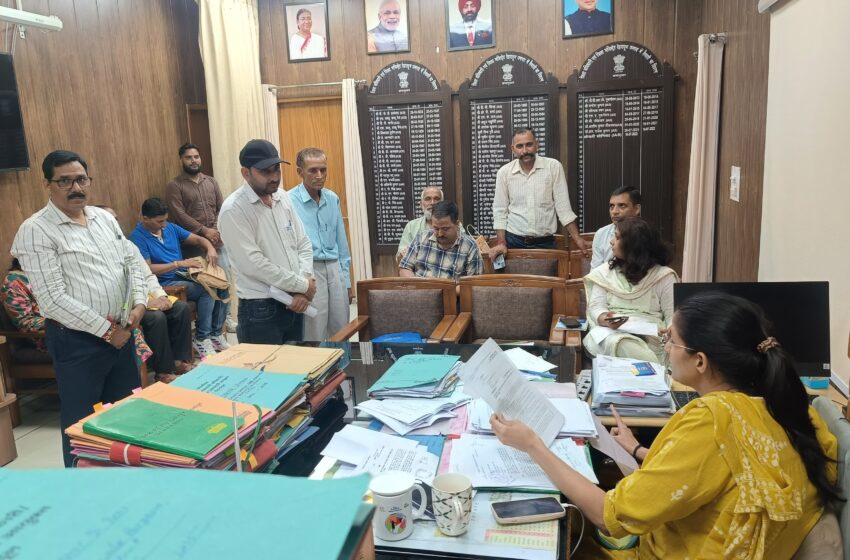  जिलाधिकारी श्रीमती सोनिका ने ग्राम पंचायत के पुनर्गठन एवं परिसीमन हेतु बैठक की।