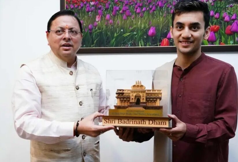  बैडमिंटन खिलाड़ी लक्ष्य सेन ने मुख्यमंत्री पुष्कर सिंह धामी से शिस्टाचार भेंट की।