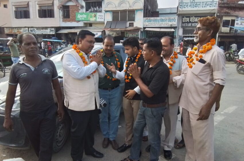  युवजन समाज के प्रदेश अध्यक्ष विकास चौहान का मुरादाबाद के बिलारी में पहुंचे।