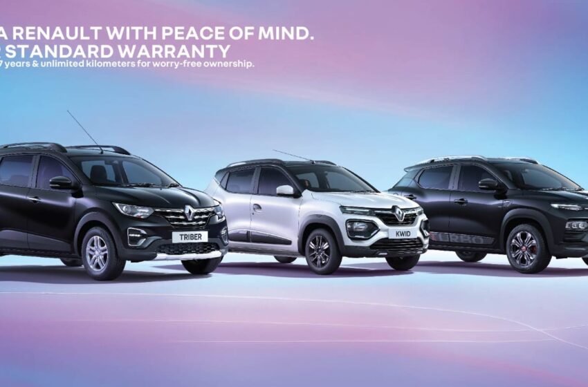  रेनो इंडिया ने 2025 की शानदार शुरुआत की: ग्राहकों के लिए स्‍टैण्‍डर्ड 3 साल/1,00,000 किमी वारंटी लॉन्‍च की।