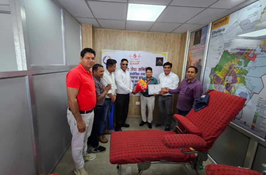 मानव सेवा समिति ने आयोजित किया रक्तदान शिविर।