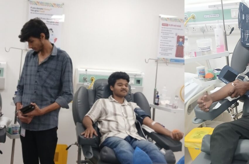  ग्राफिक एरा हॉस्पिटल में हार्ट ऑपरेशन के लिए किया रक्तदान।