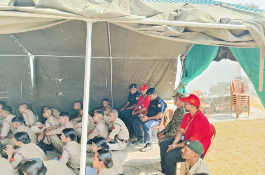  आपदा प्रबंधन जागरूकता से संबंधित प्रशिक्षण शिविर का शुभारम्भ किया गया।