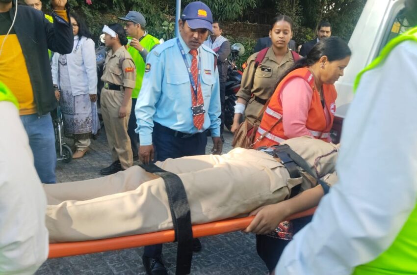  भूकंप मॉक ड्रिल आपदा से निपटने को जिला प्रशासन ने परखी तैयारी।