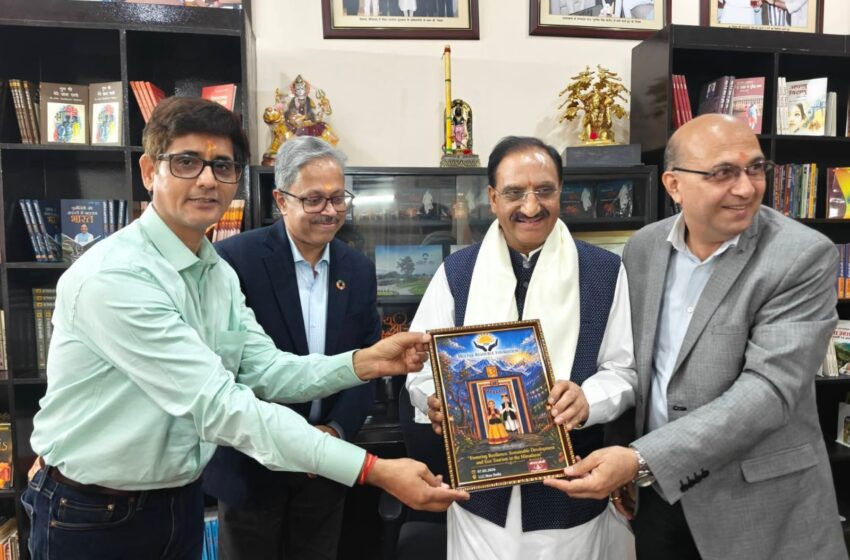  लेखक गाँव में यूनिवर्सिटी ऑफ साउथैम्पटन यूके के प्रतिनिधिमंडल ने की डॉ. निशंक से शिष्टाचार भेंट।