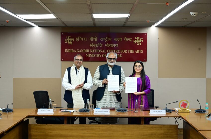  देश के पहले लेखक गाँव और इंदिरा गांधी राष्ट्रीय कला केंद्र के बीच सांस्कृतिक सहयोग पर हुआ एम.ओ.यू।