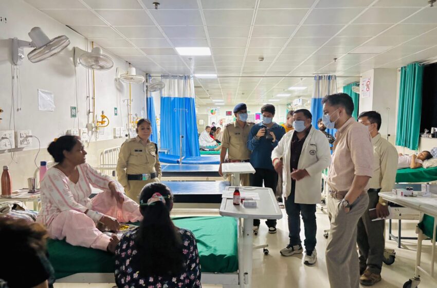  जिलाधिकारी डॉ. आशीष चौहान ने किया कोरोनेशन अस्पताल औचक निरीक्षण।