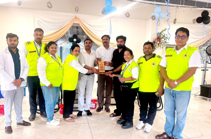  सिविल डिफेन्स नागरिक सुरक्षा विभाग के द्वारा रक्तदान शिविर का आयोजन किया गया।