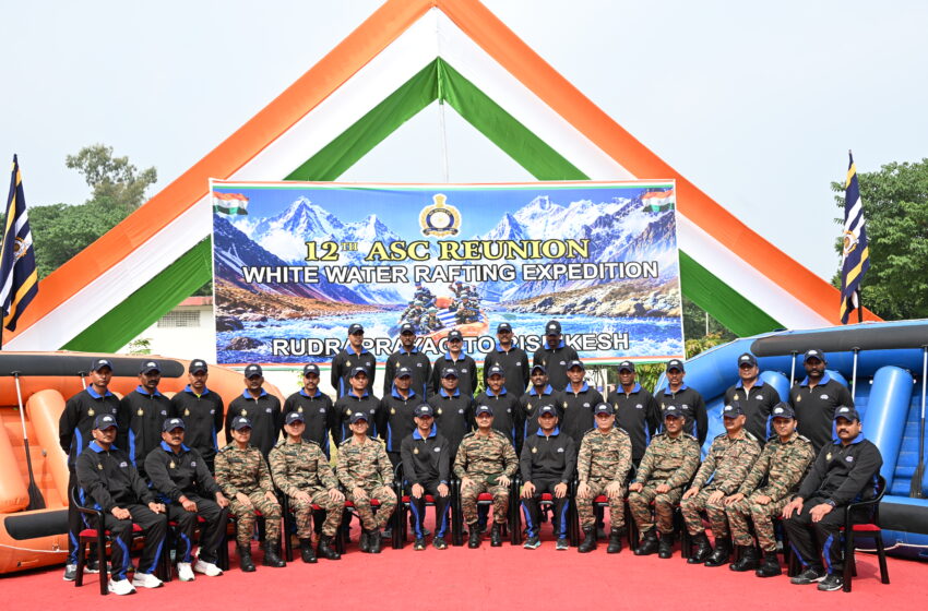  आर्मी सर्विस कोर व्हाइट वॉटर राफ्टिंग एक्सपीडिशन 2026 को देहरादून से हरी झंडी दिखाकर रवाना किया गया।